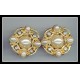 Round Clustered Pearl Earrings
